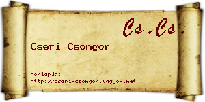 Cseri Csongor névjegykártya