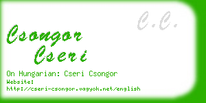 csongor cseri business card